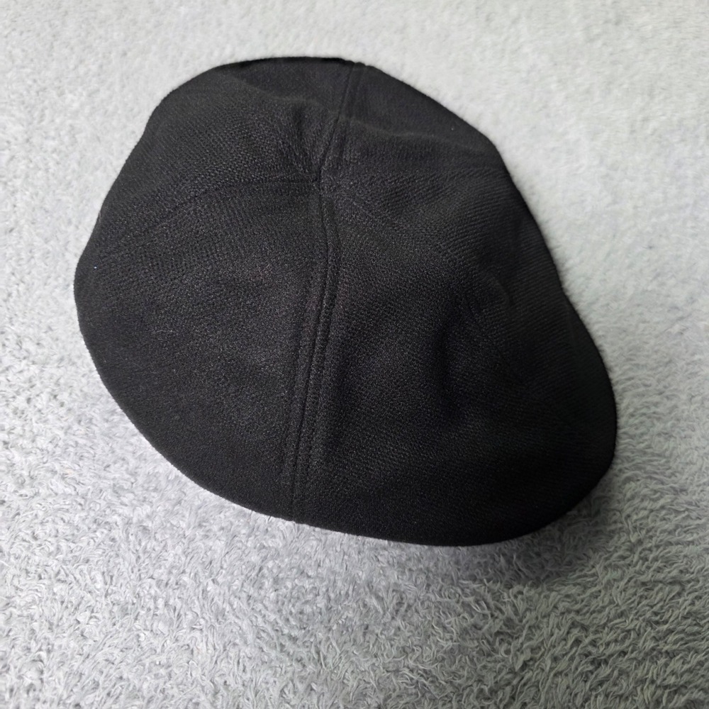 Goodfellow & Co Mens M/L Flat Cap Black Recycled Polyester Ivy Newsboy Hat